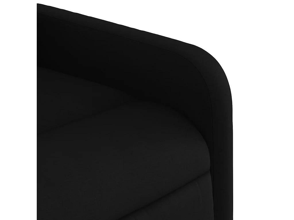 Fauteuil massant inclinable Noir Tissu