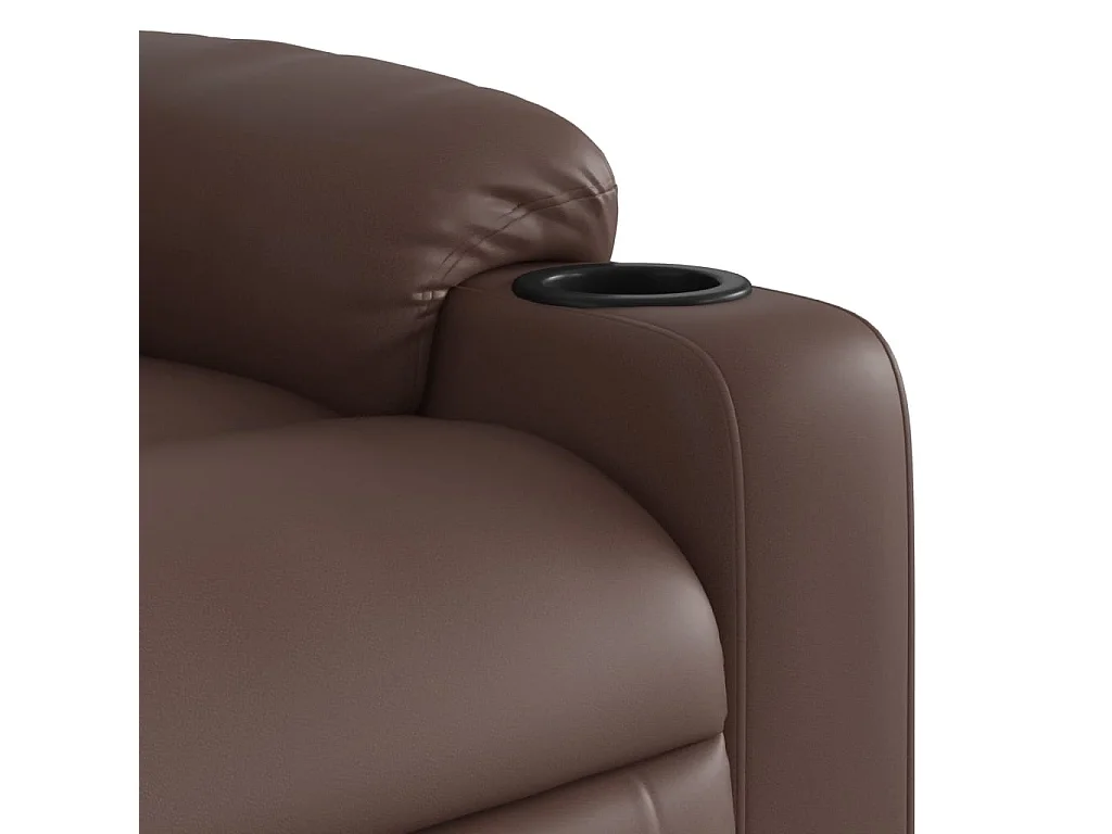 Fauteuil massant inclinable Marron Similicuir