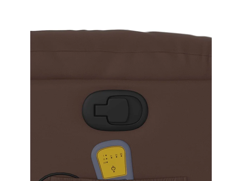 Fauteuil massant inclinable Marron Similicuir