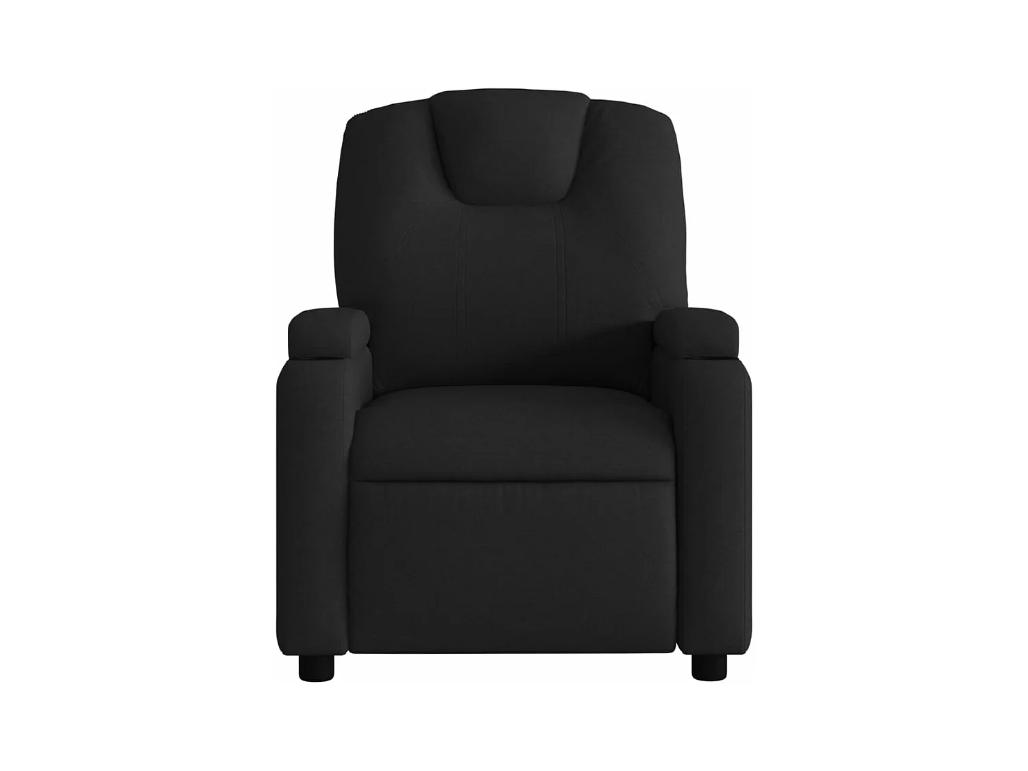 Sillón reclinable de masaje de tela negro