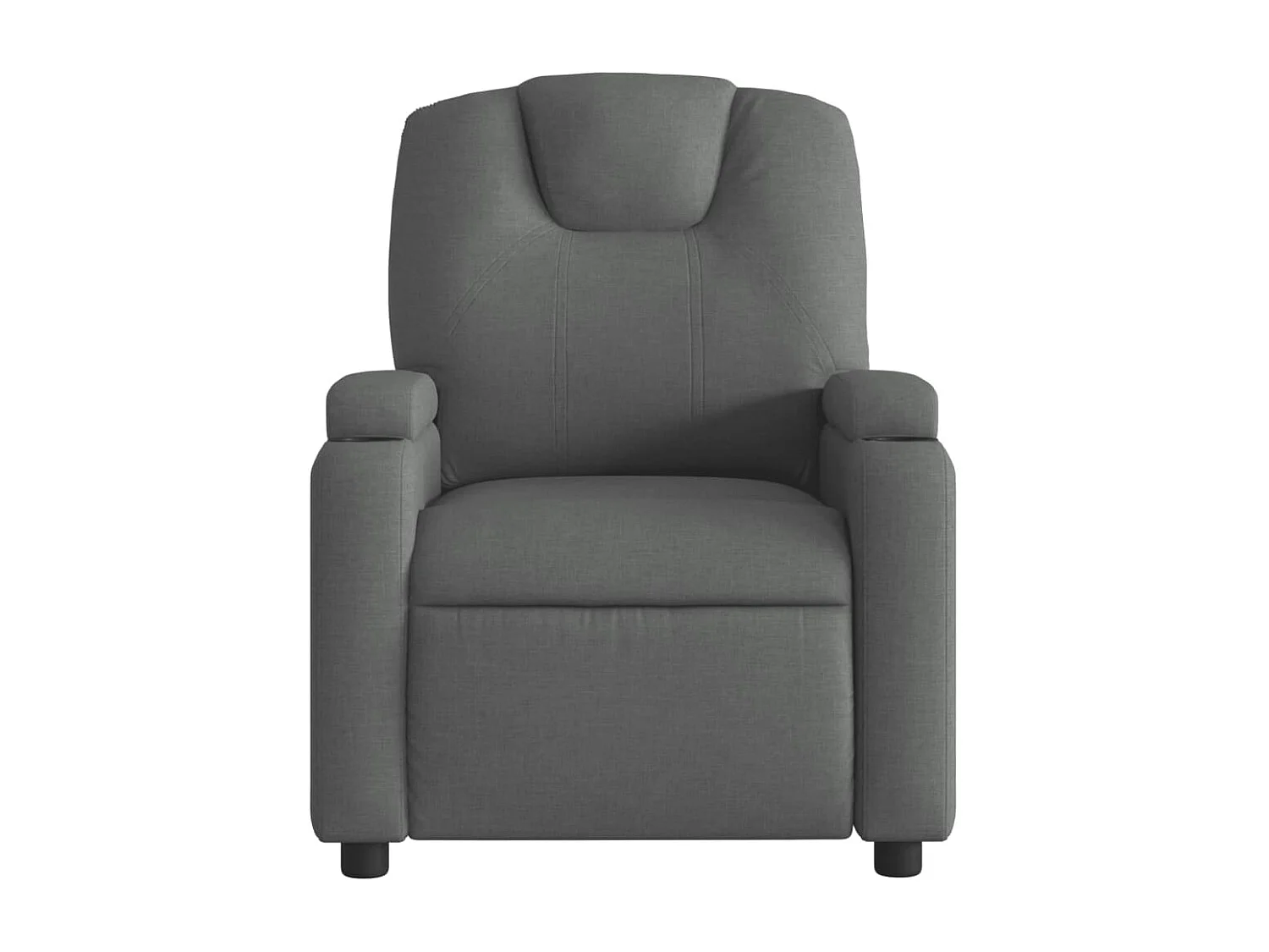 Fauteuil inclinable massant électrique gris foncé tissu