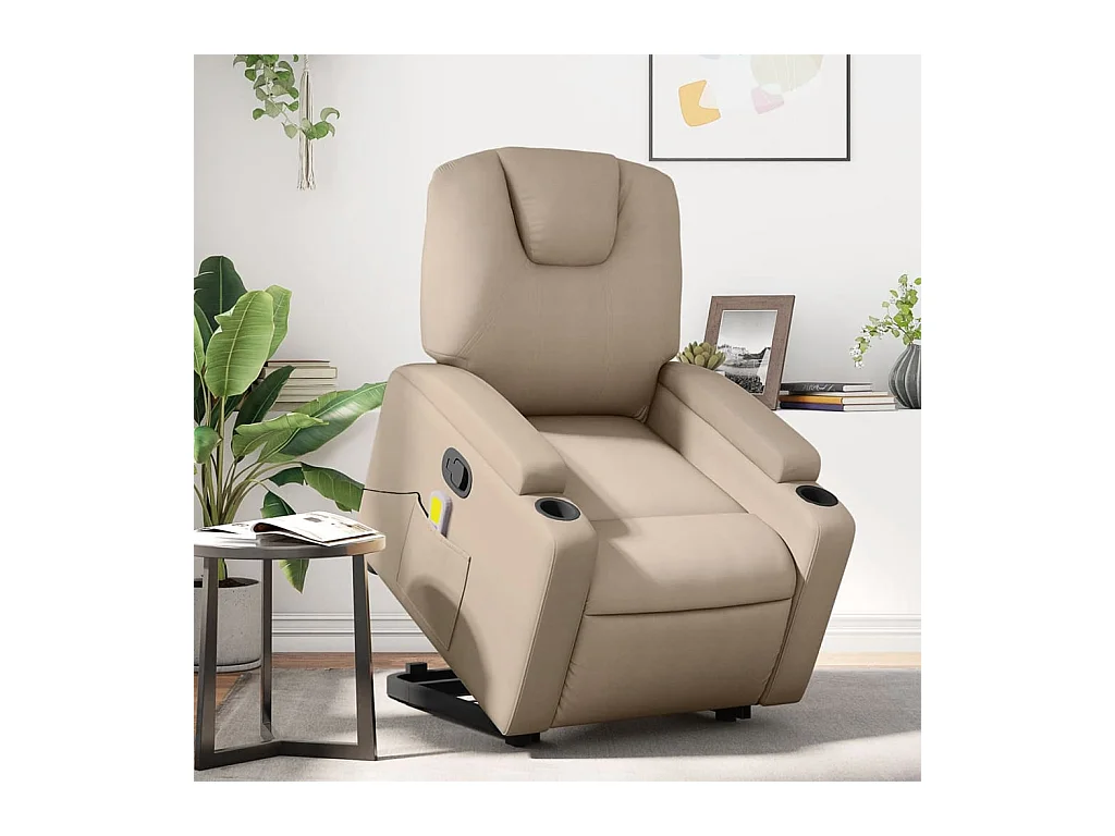 Fauteuil inclinable massant Cappuccino Similicuir