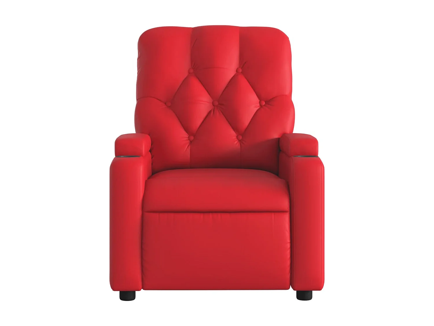 Fauteuil massant inclinable rouge similicuir