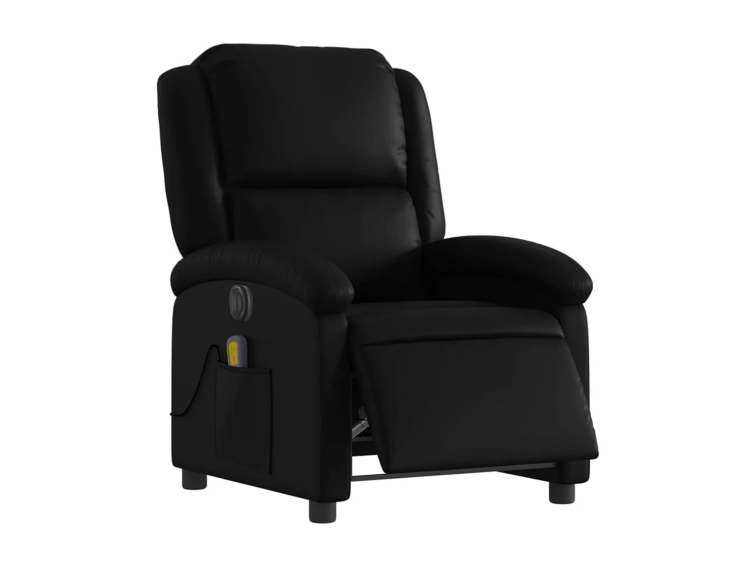 Fauteuil massant inclinable électrique noir similicuir