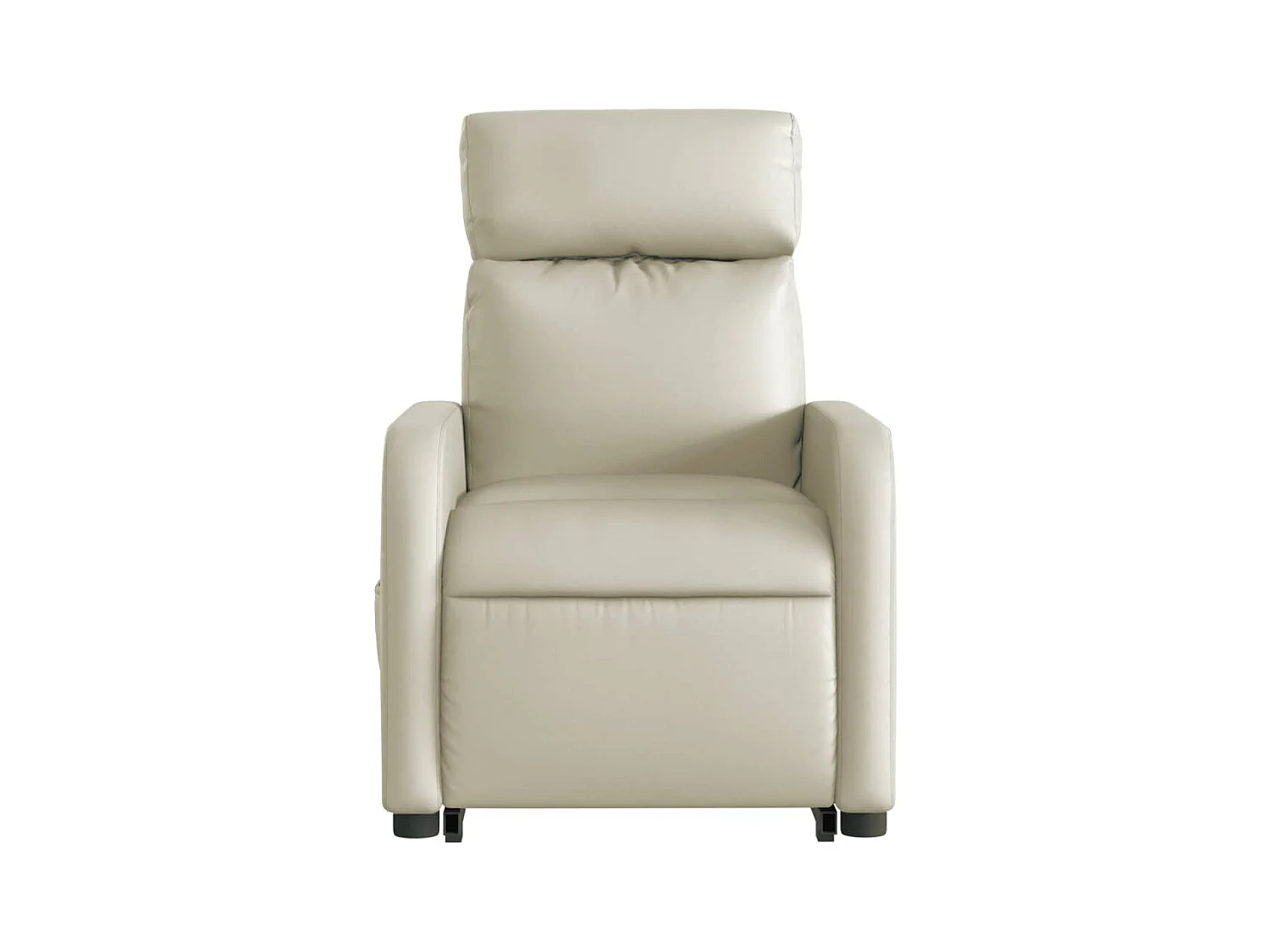 Fauteuil inclinable massant Crème Similicuir