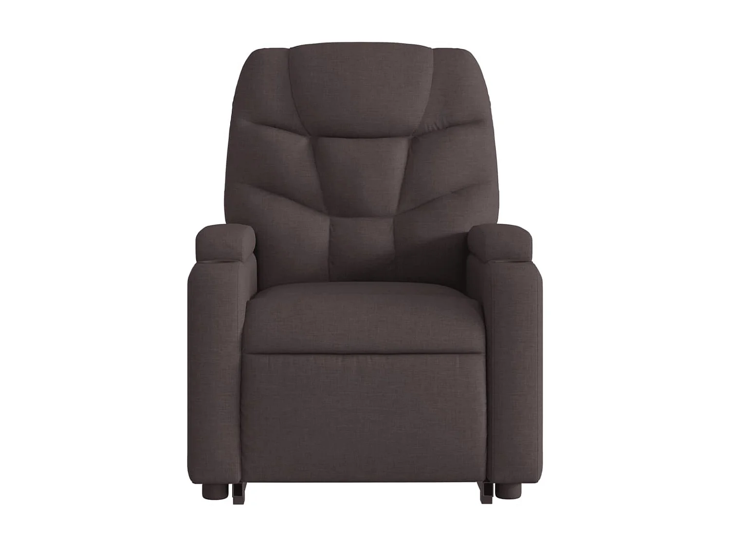 Fauteuil inclinable massant électrique Marron foncé Tissu