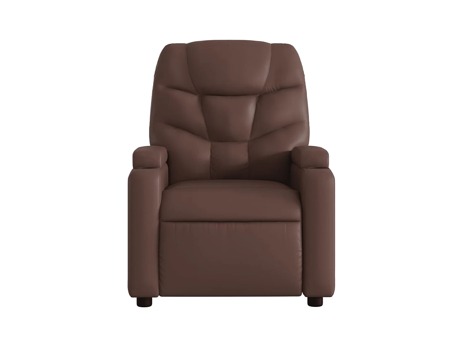 Fauteuil inclinable massant électrique marron similicuir
