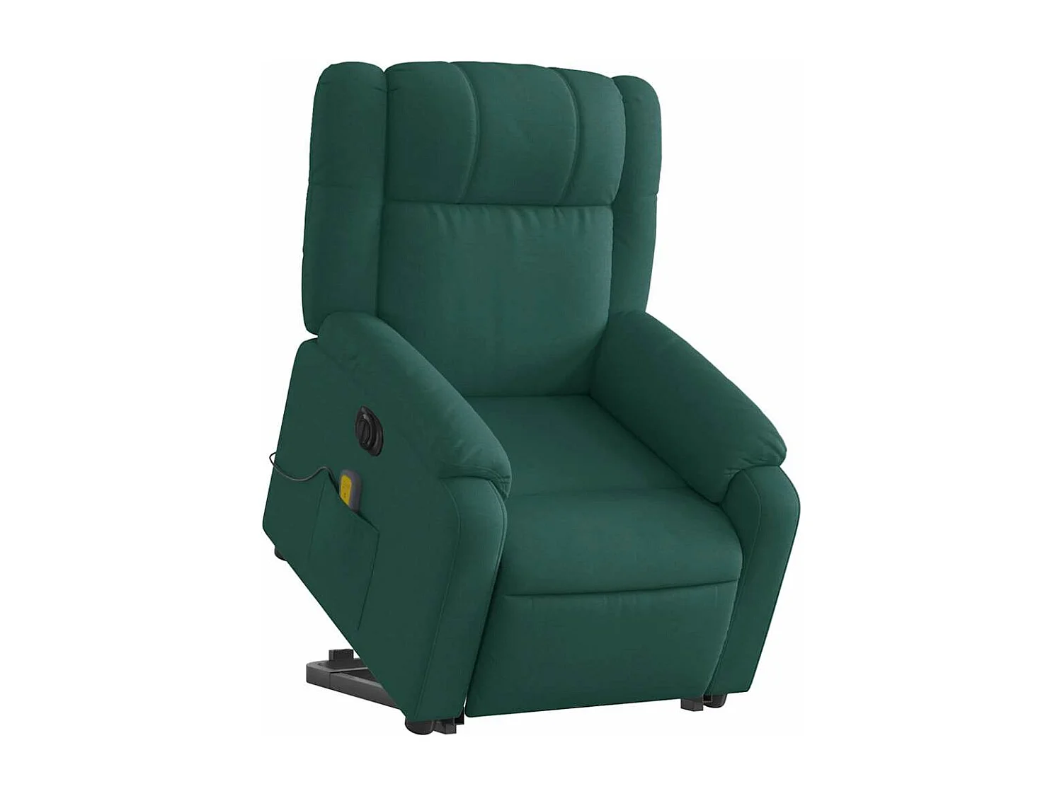 Fauteuil inclinable massant électrique Vert foncé Tissu