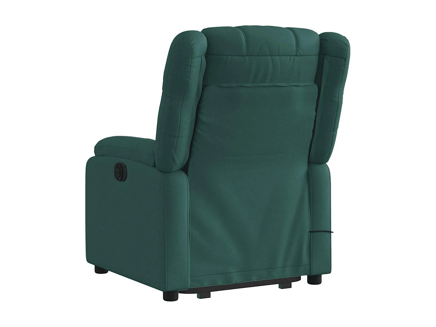 Fauteuil inclinable massant électrique Vert foncé Tissu