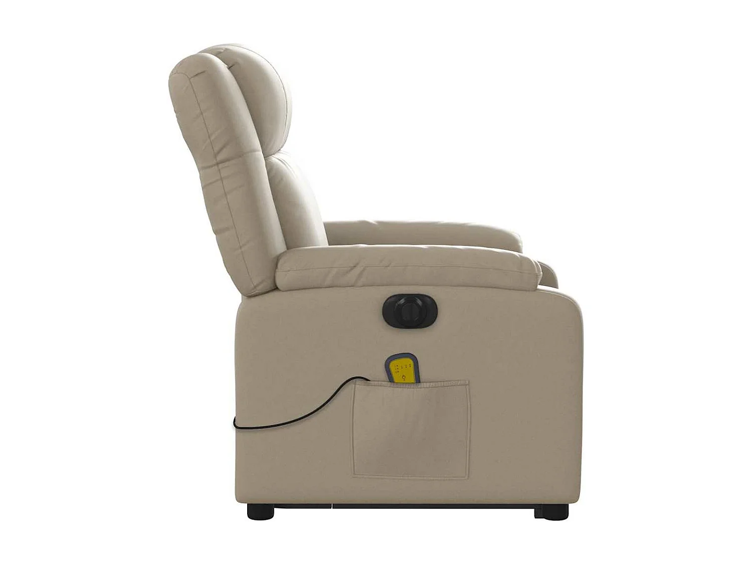 Fauteuil inclinable massant électrique cappuccino similicuir