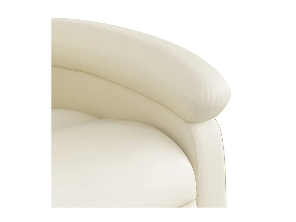 Fauteuil inclinable massant Crème Similicuir