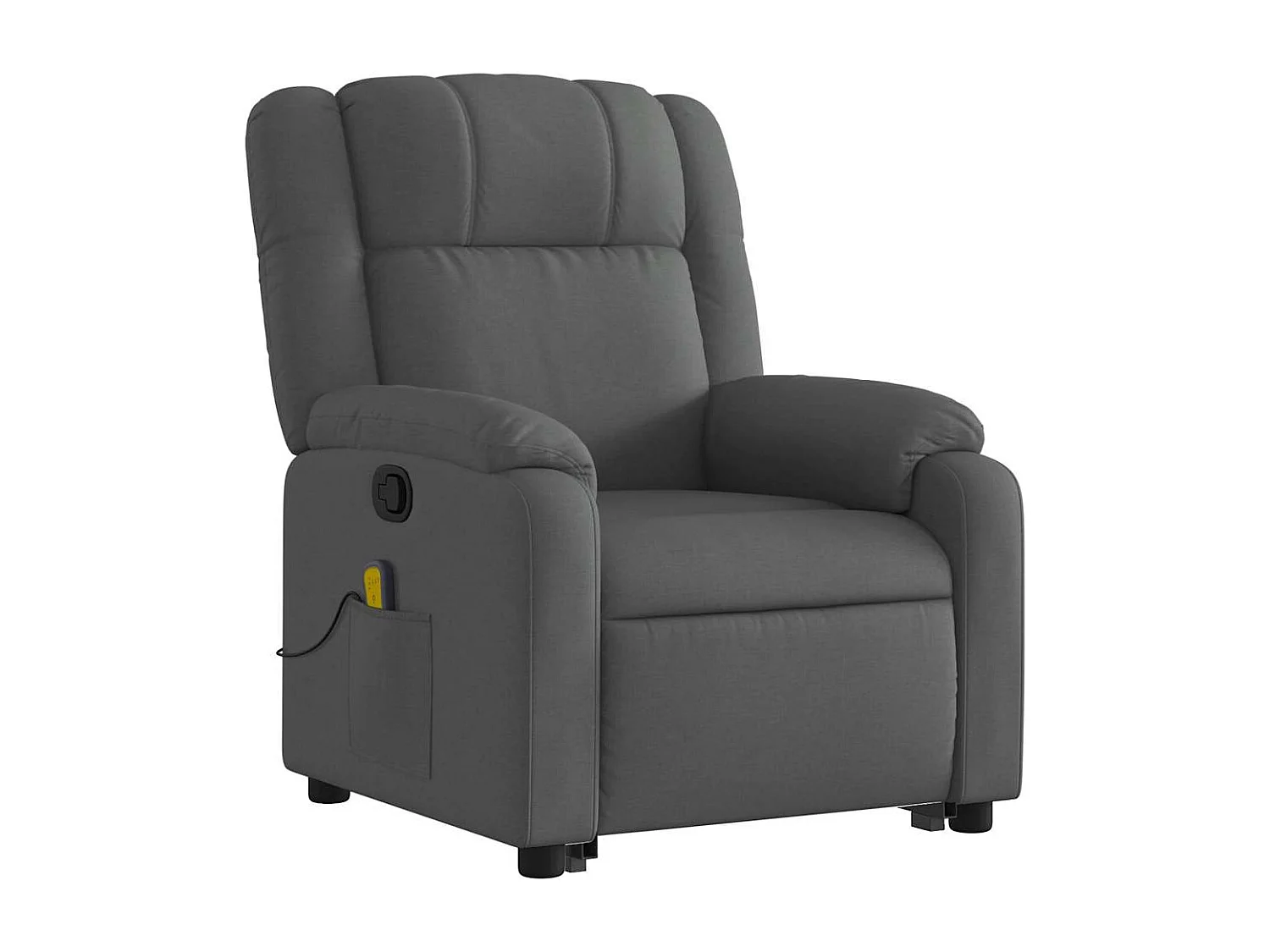 Fauteuil massant inclinable Gris foncé Tissu