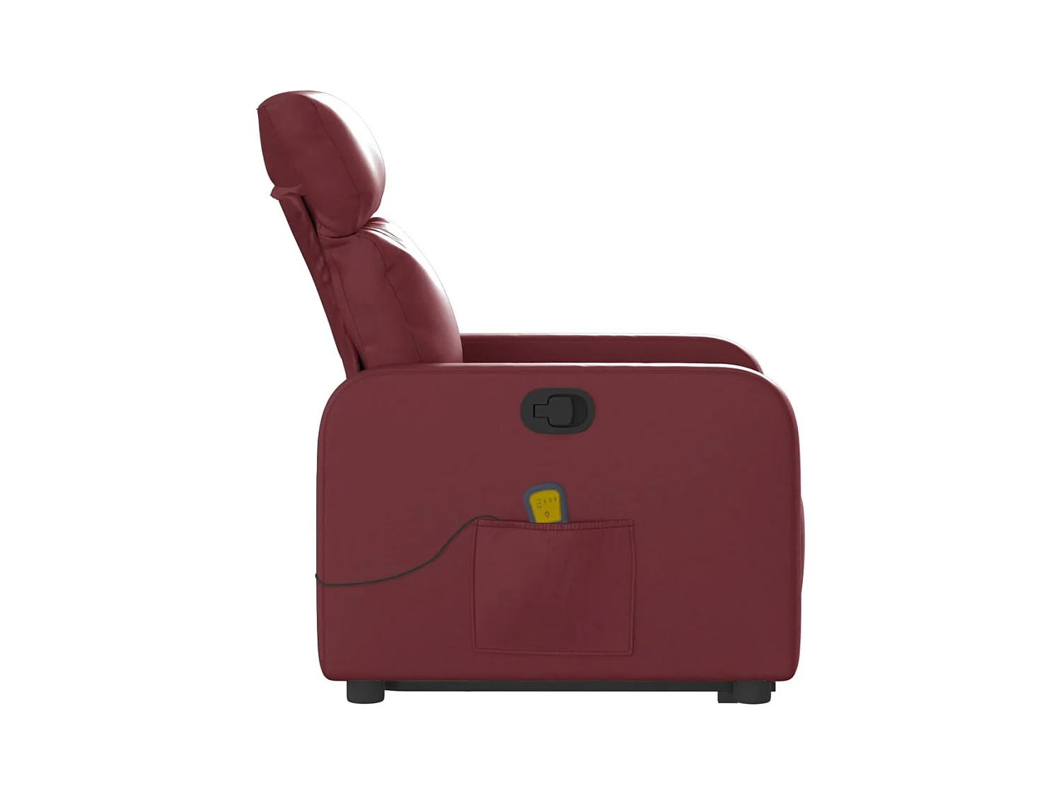 Fauteuil inclinable massant Rouge bordeaux Similicuir