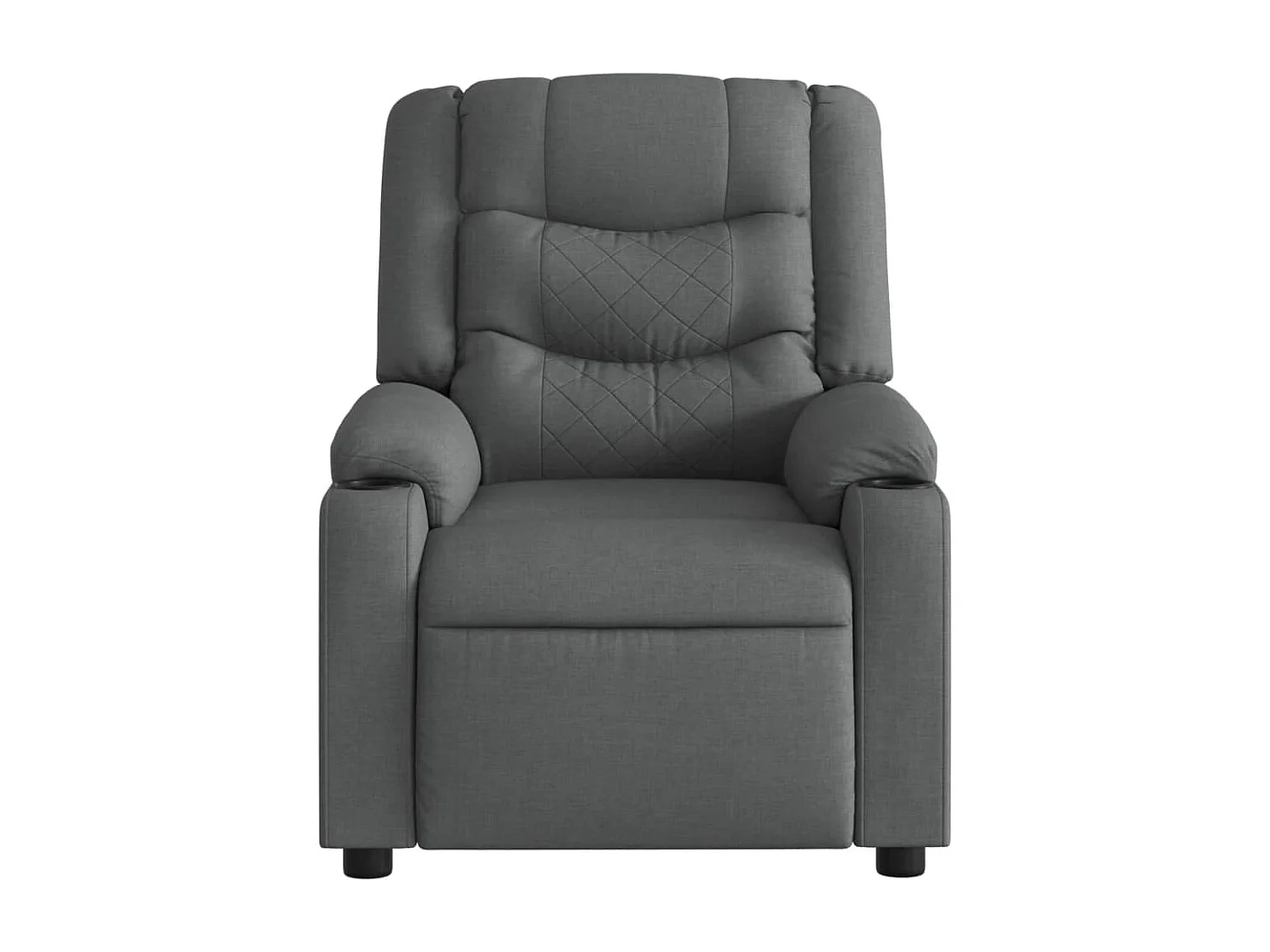 Fauteuil massant inclinable Gris foncé Tissu