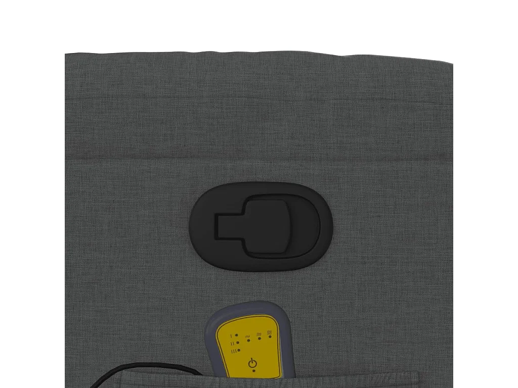 Fauteuil massant inclinable Gris foncé Tissu