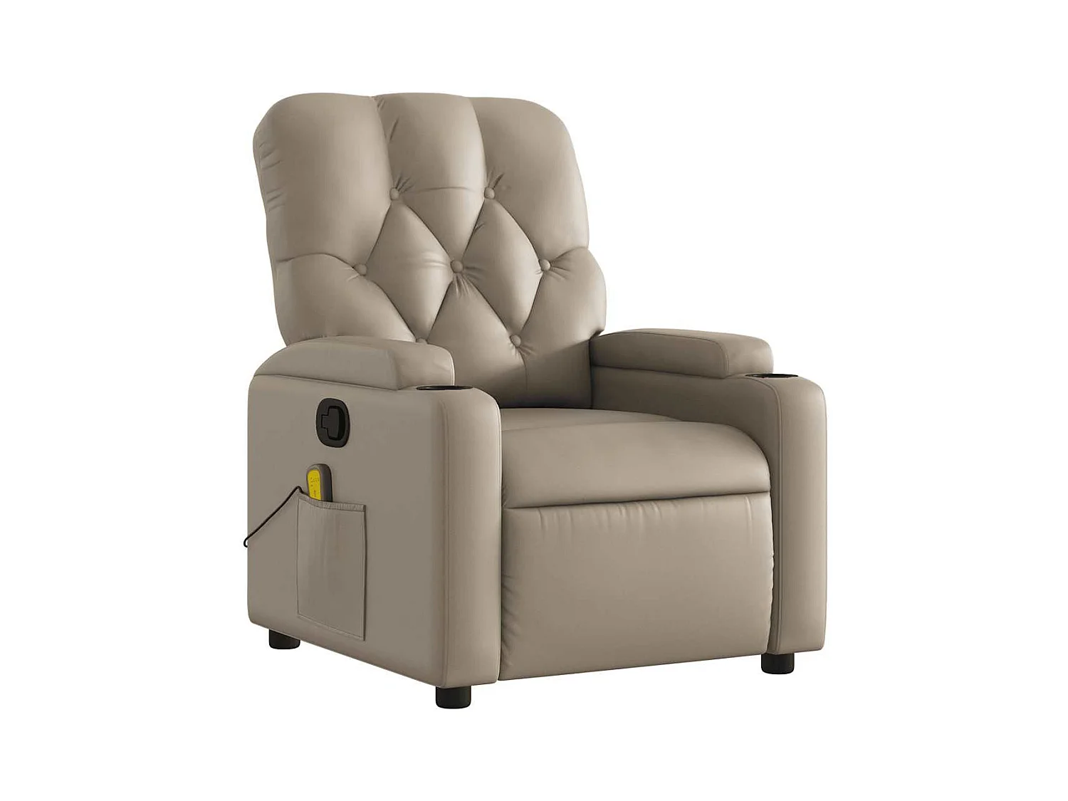 Fauteuil massant inclinable Cappuccino Similicuir