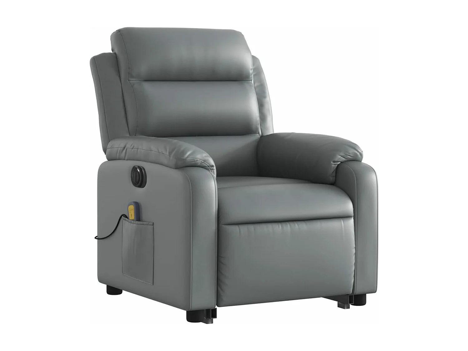 Fauteuil inclinable massant électrique gris similicuir