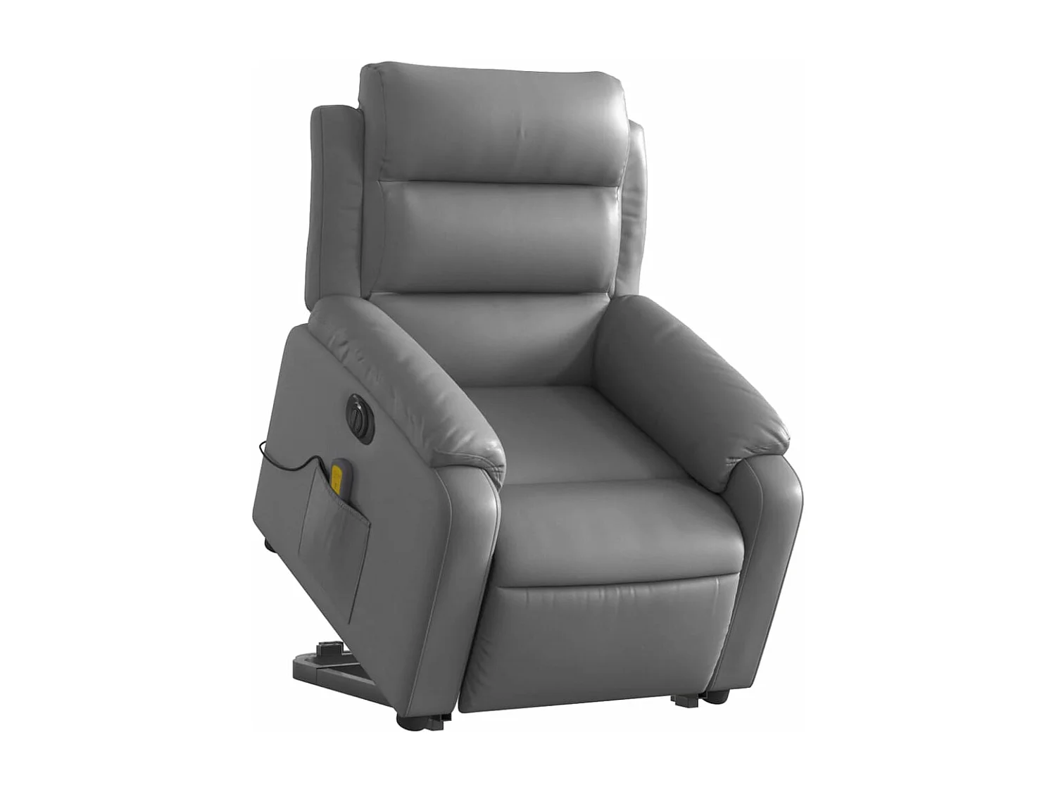 Fauteuil inclinable massant électrique gris similicuir