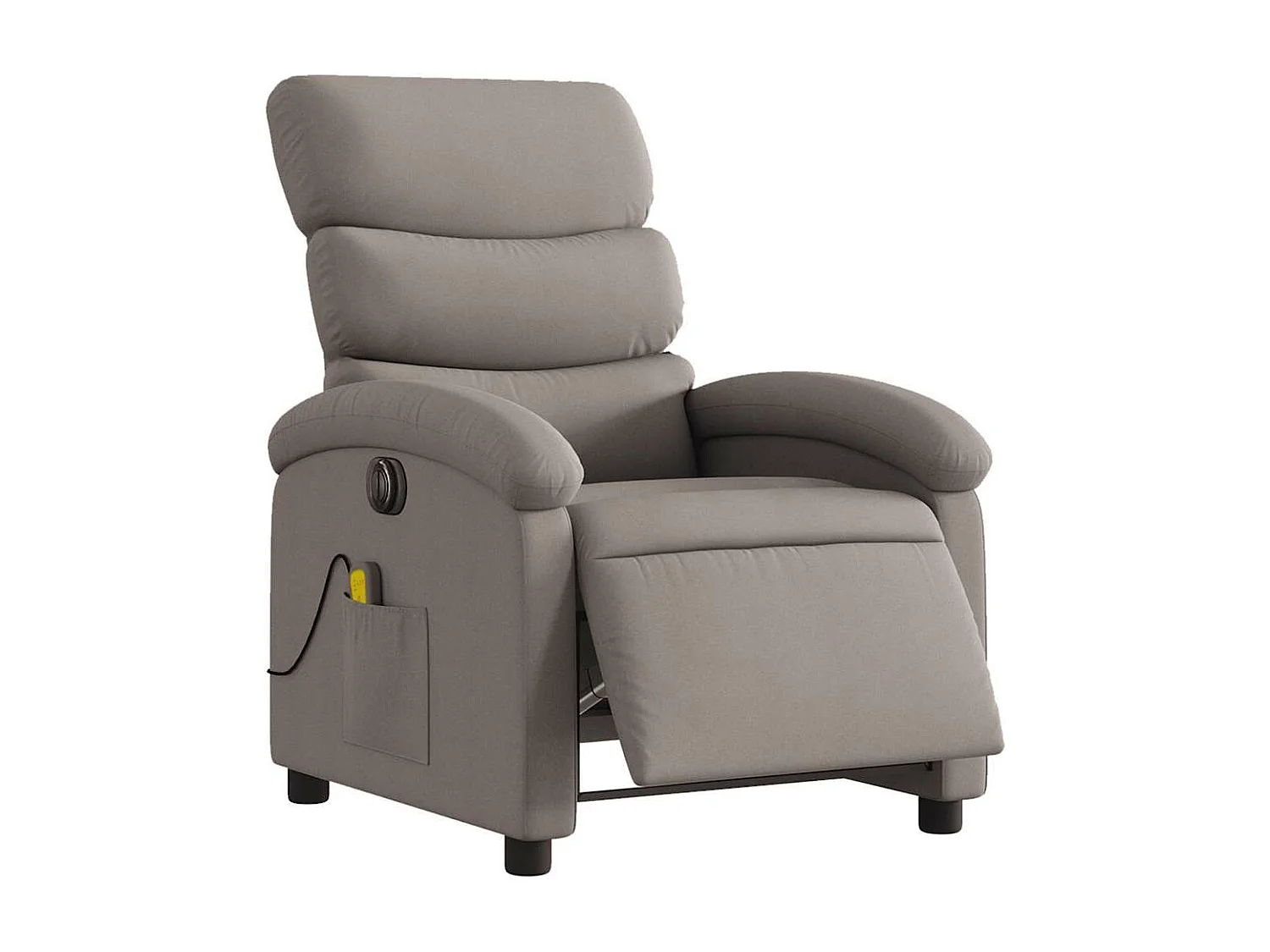 Fauteuil massant inclinable électrique Taupe Tissu