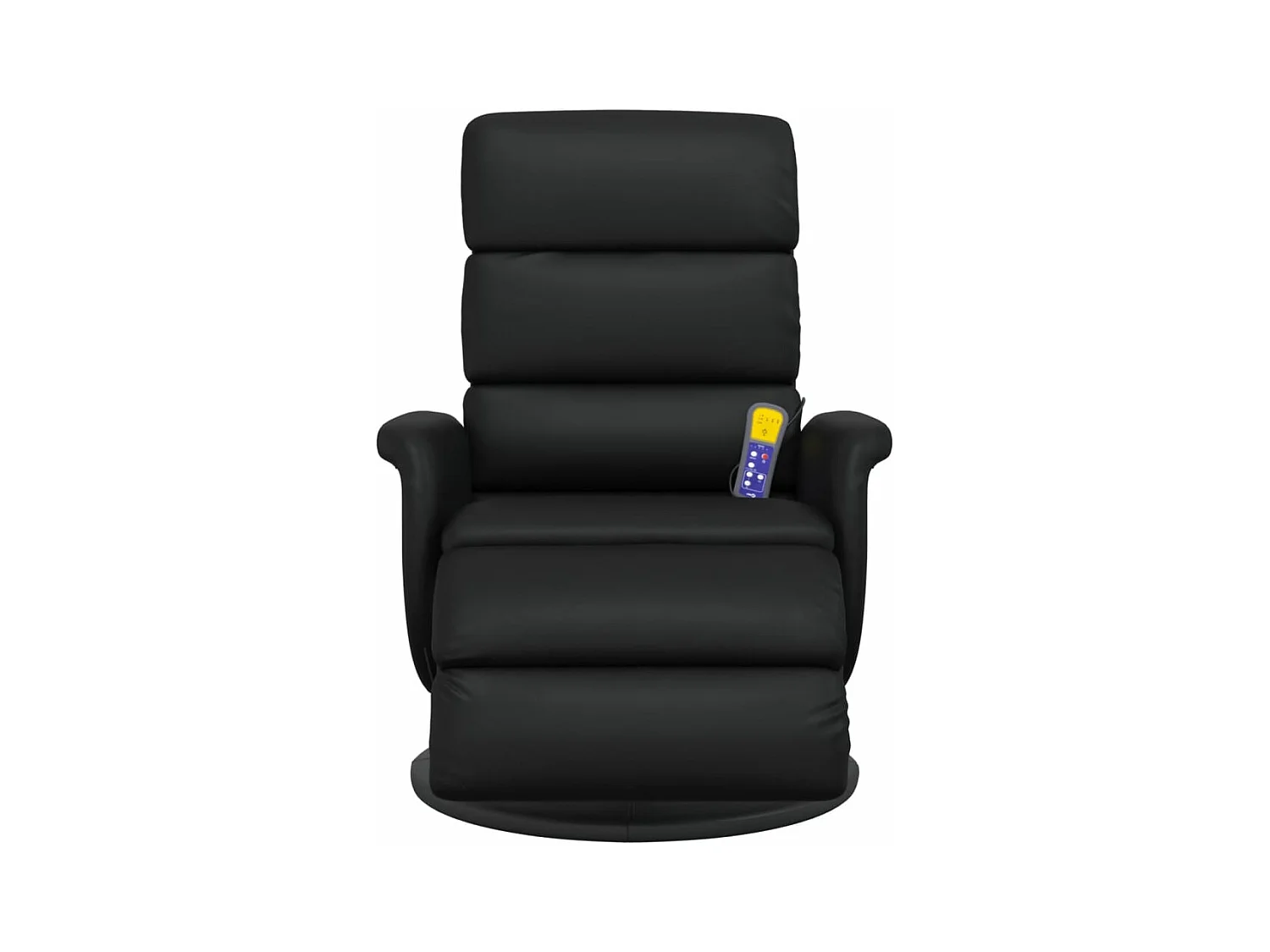 Fauteuil inclinable massant repose-pieds noir similicuir