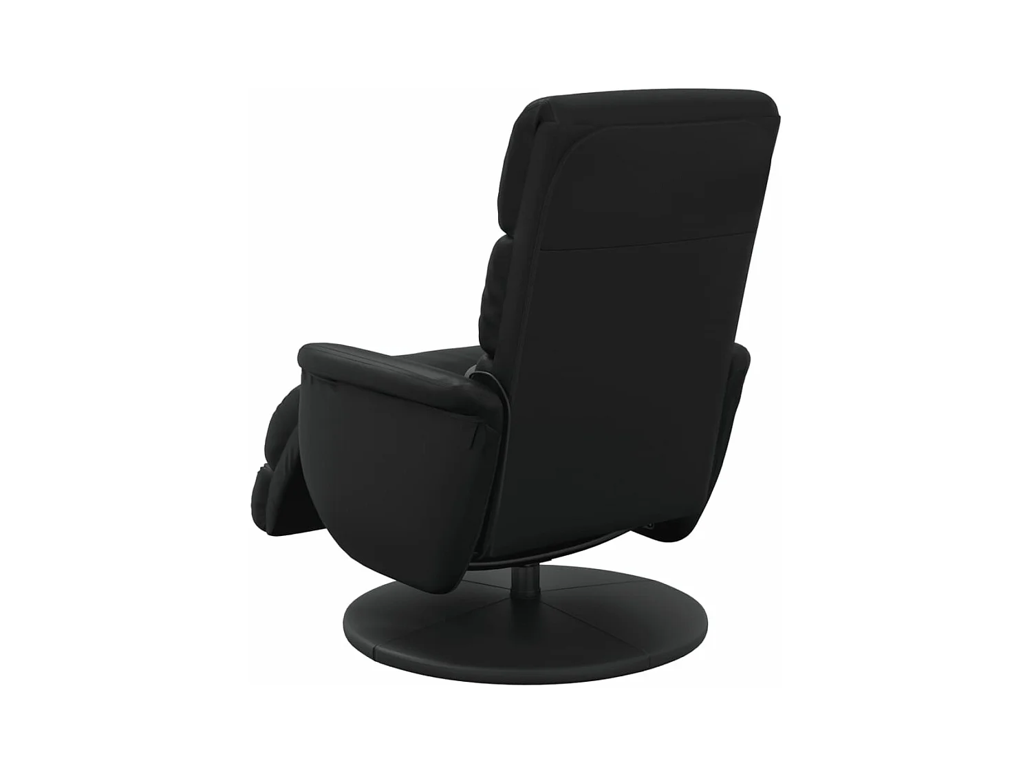 Fauteuil inclinable massant repose-pieds noir similicuir