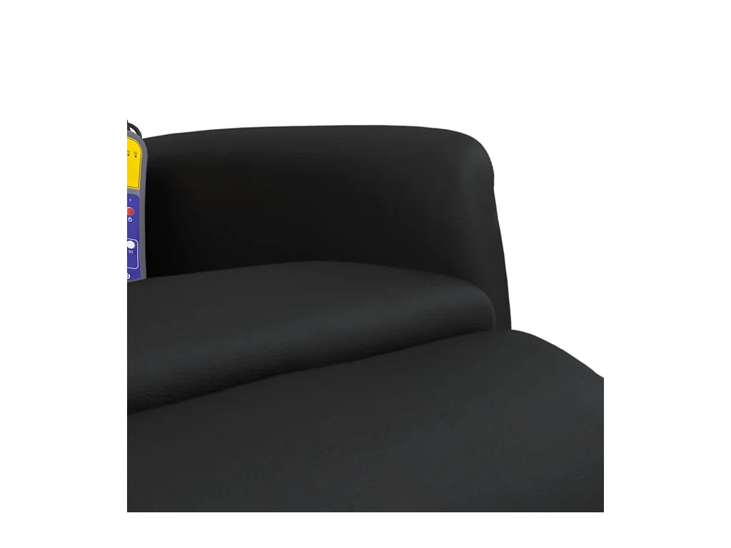Fauteuil inclinable massant repose-pieds noir similicuir