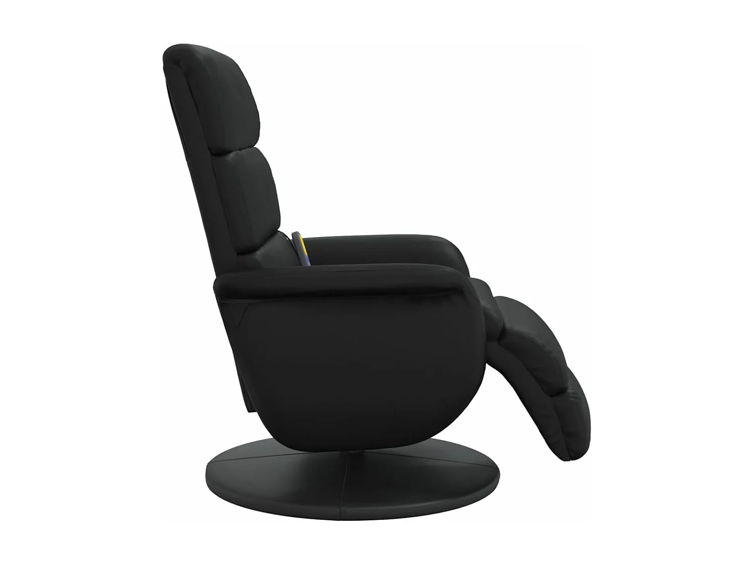 Fauteuil inclinable massant repose-pieds noir similicuir