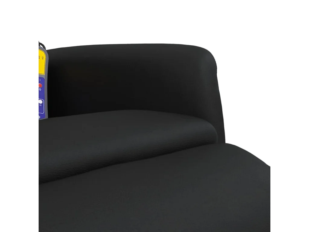 Fauteuil inclinable massant repose-pieds noir similicuir