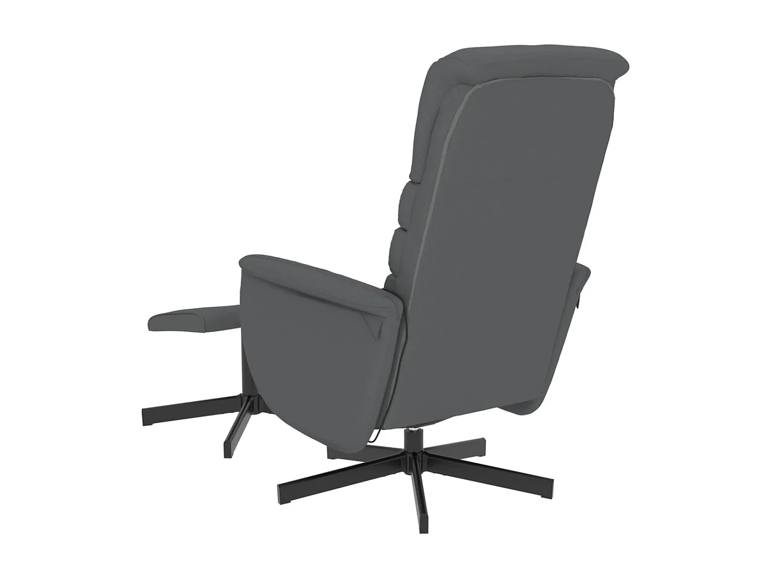 Fauteuil inclinable massant avec repose-pied gris similicuir