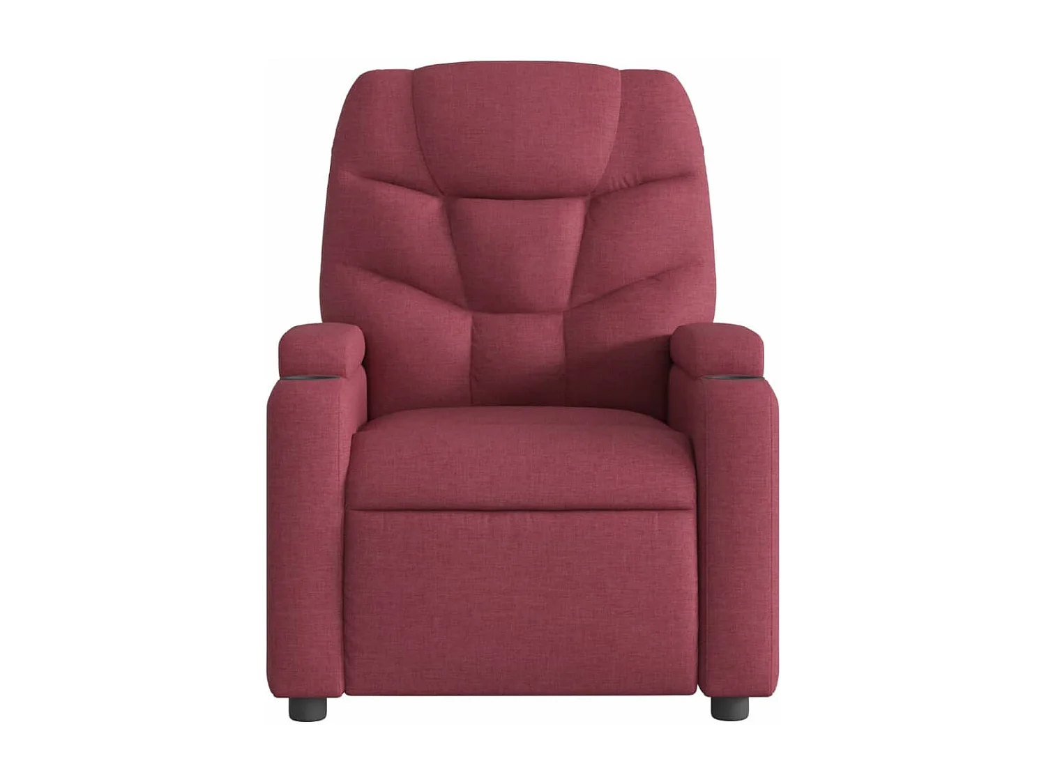 Fauteuil massant inclinable électrique Rouge bordeaux Tissu