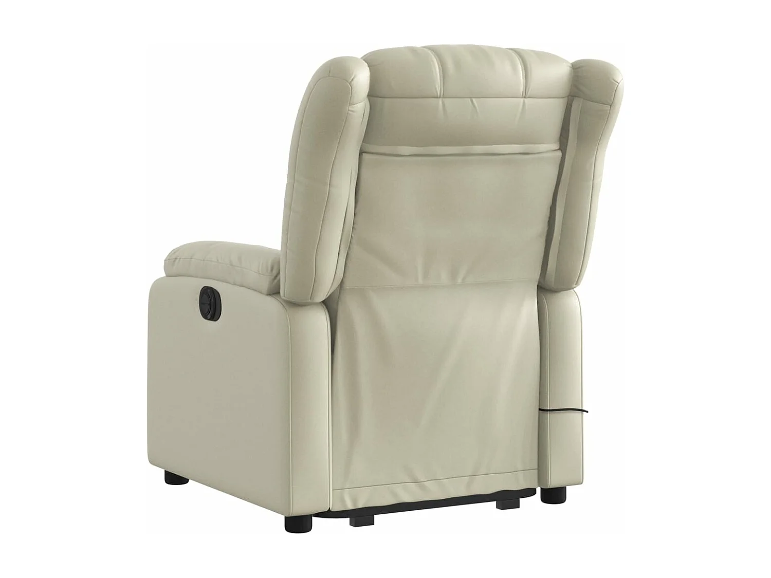 Fauteuil inclinable massant électrique crème similicuir