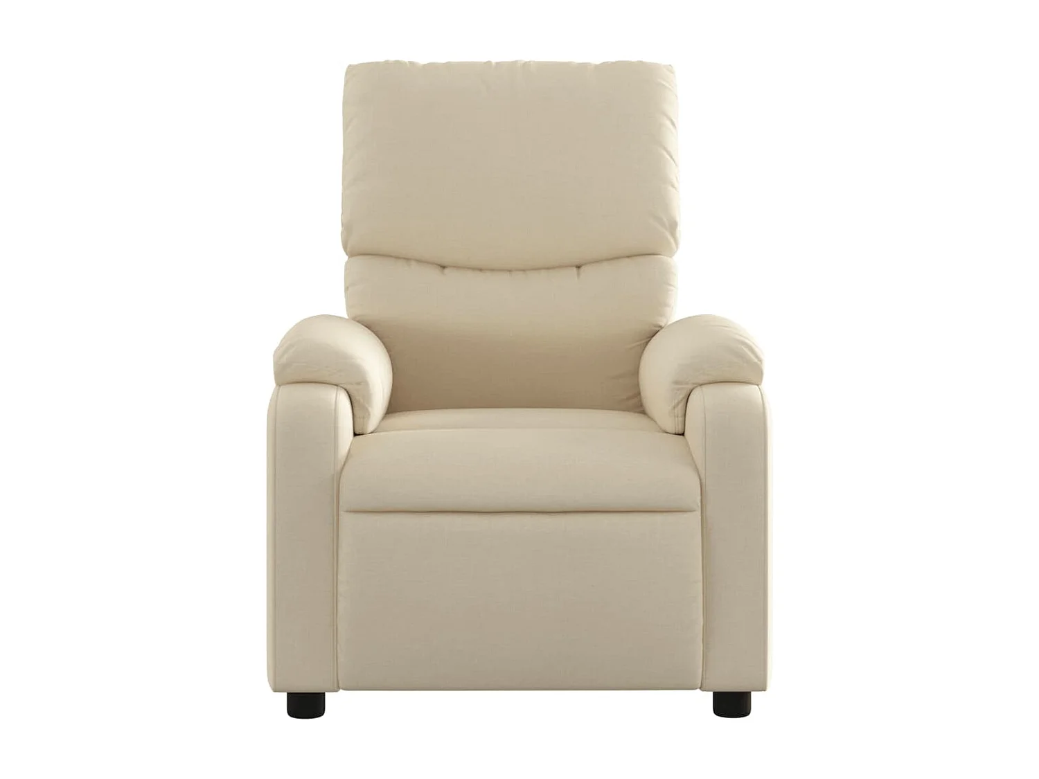 Fauteuil inclinable massant électrique crème tissu