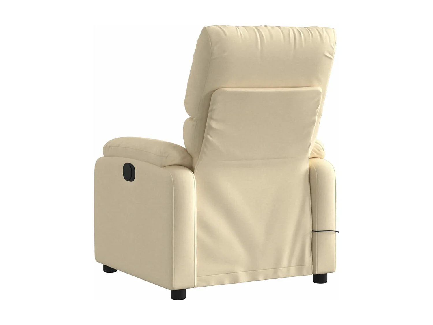 Fauteuil inclinable massant électrique crème tissu