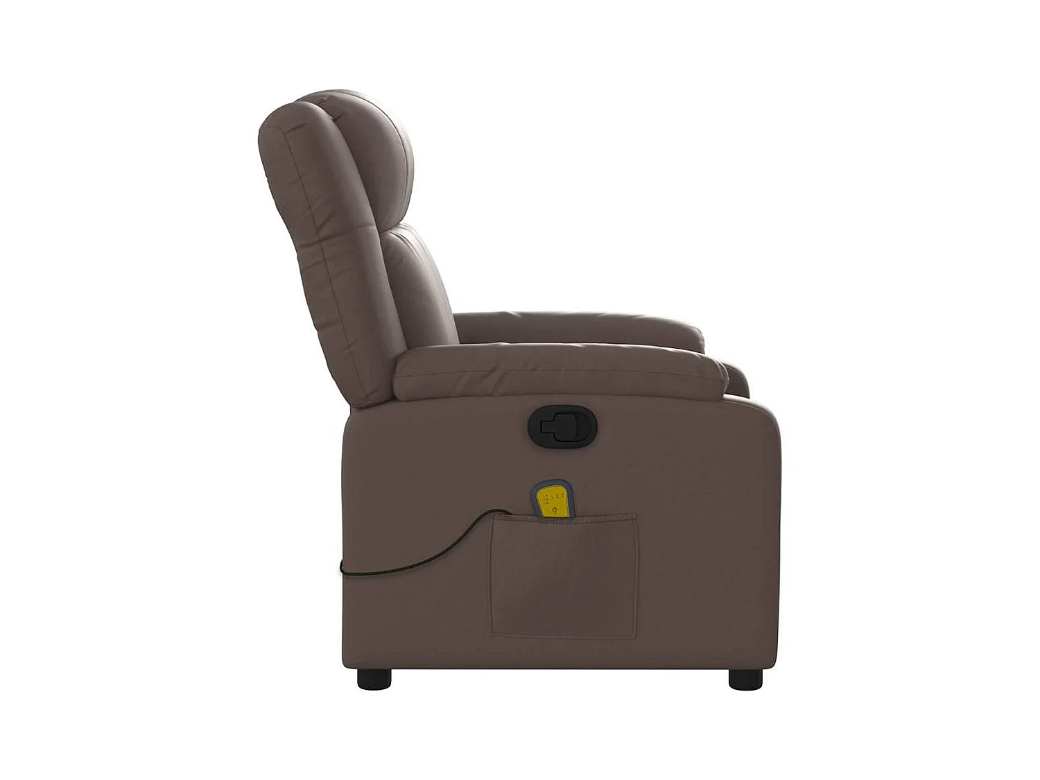 Fauteuil massant inclinable Marron Similicuir
