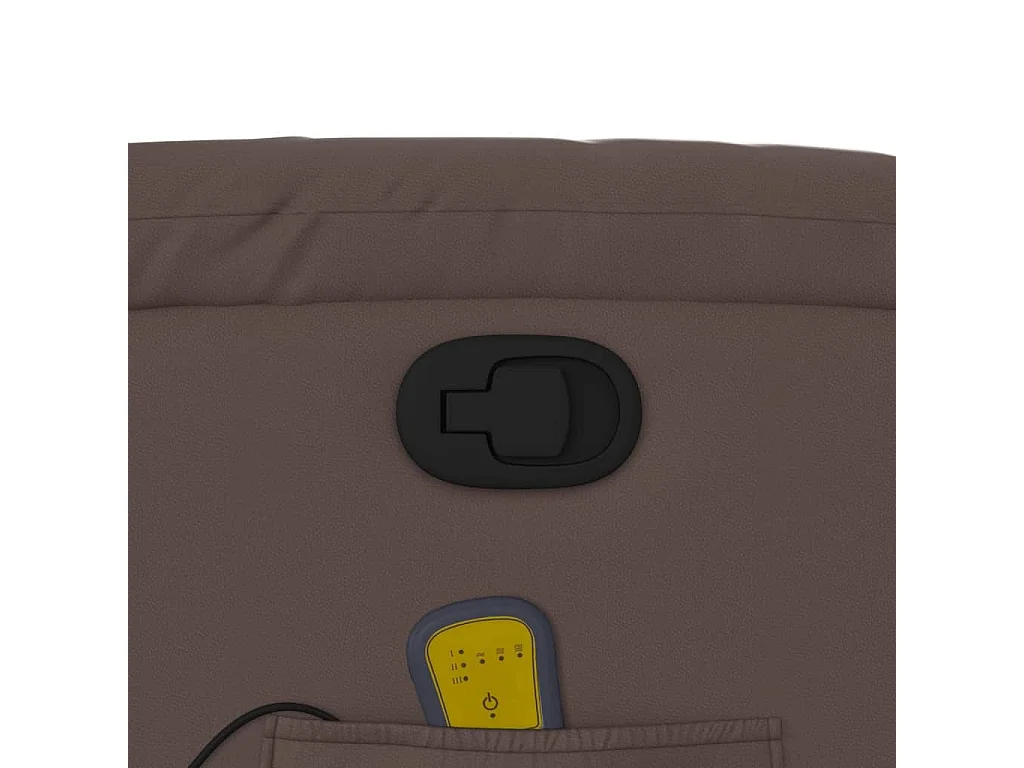 Fauteuil massant inclinable Marron Similicuir