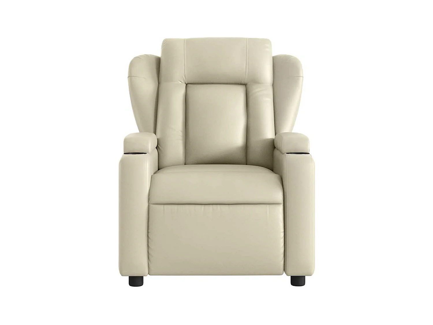 Fauteuil inclinable massant Crème Similicuir