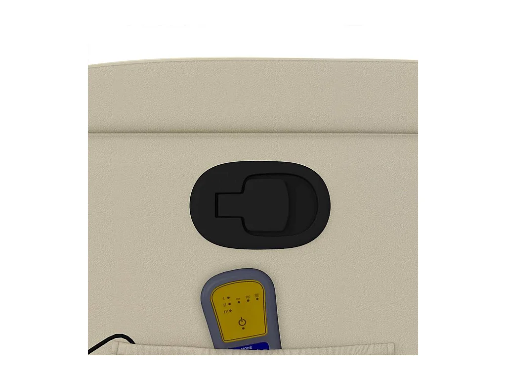 Fauteuil inclinable massant Crème Similicuir