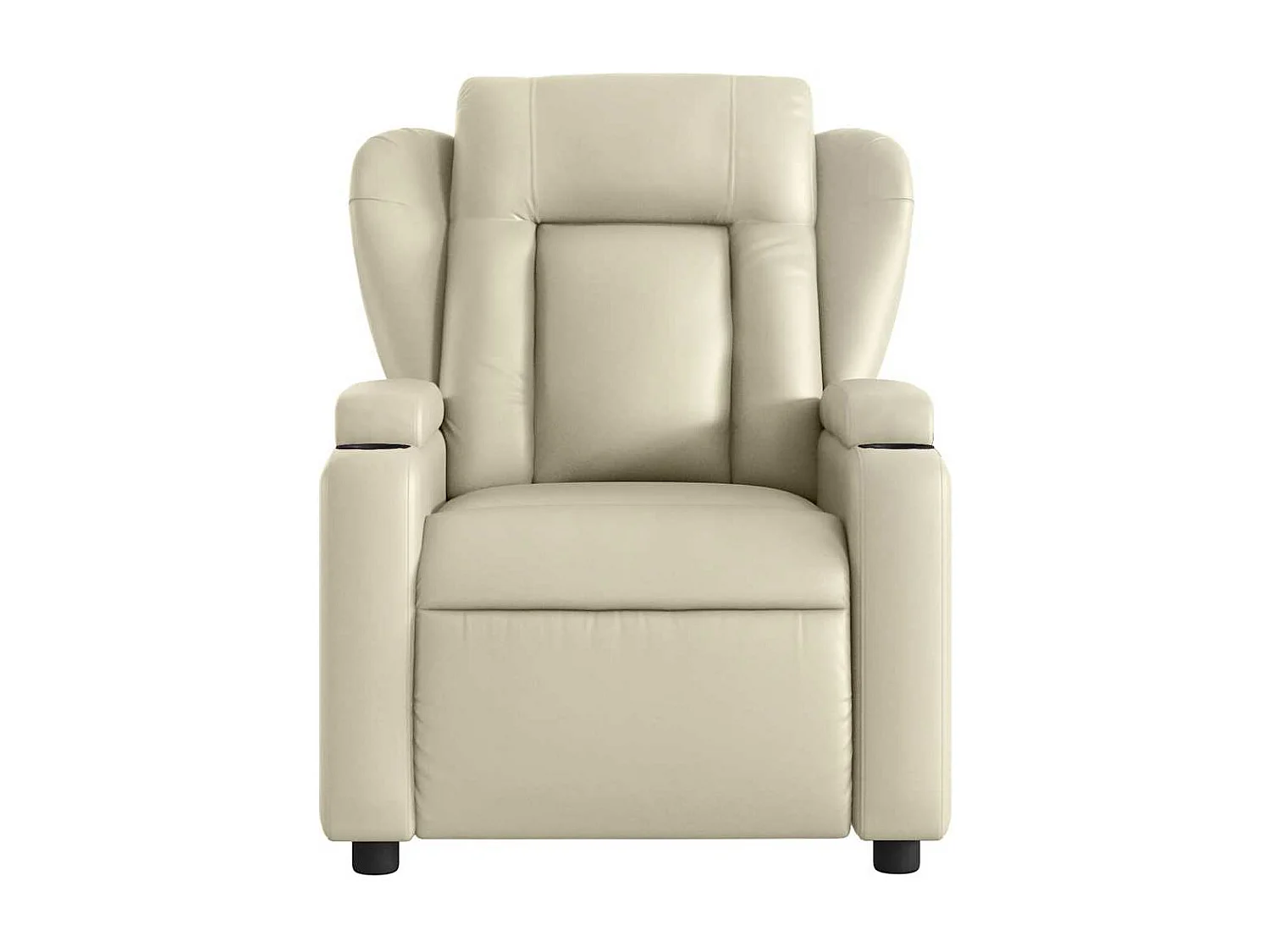 Fauteuil inclinable massant Crème Similicuir