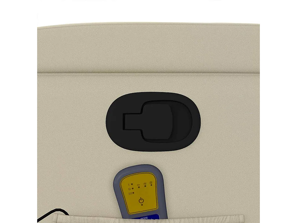 Fauteuil inclinable massant Crème Similicuir