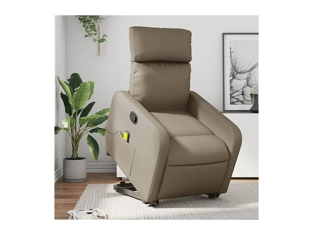 Fauteuil inclinable massant Cappuccino Similicuir