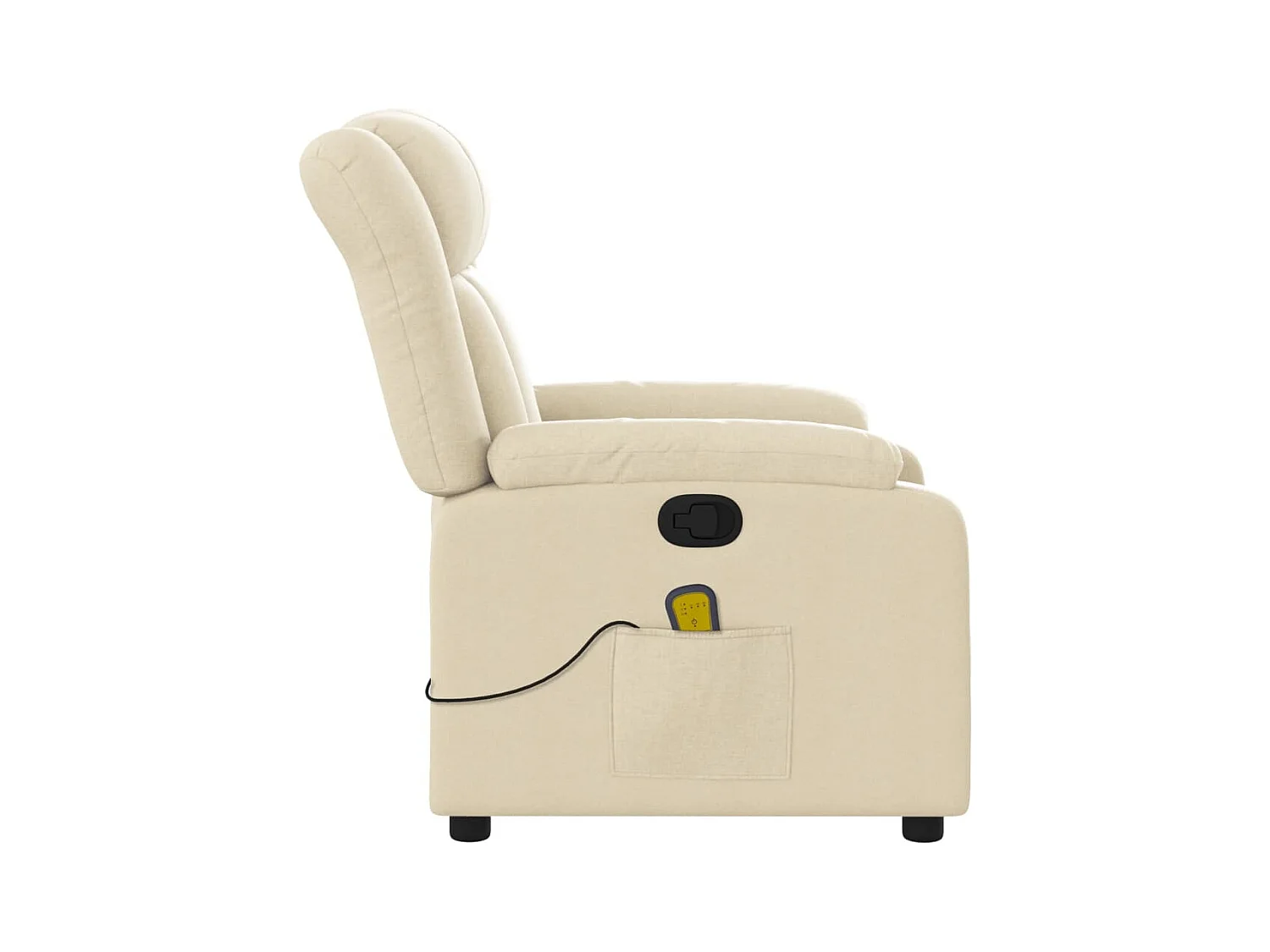 Fauteuil massant inclinable Crème Tissu