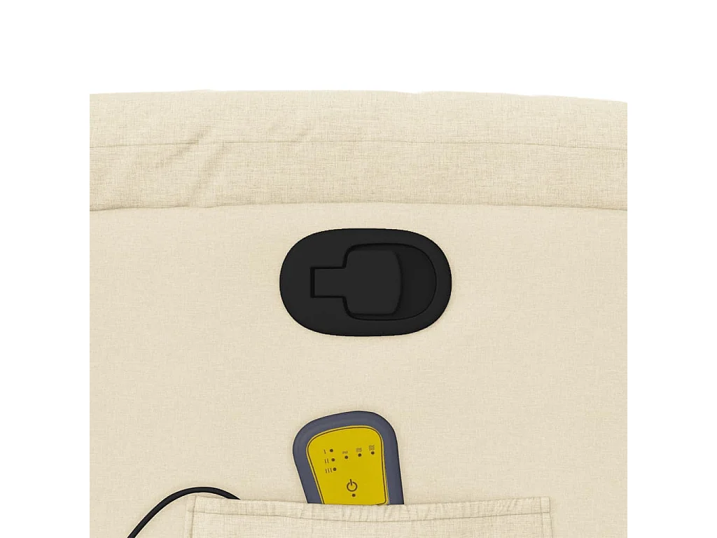 Fauteuil massant inclinable Crème Tissu