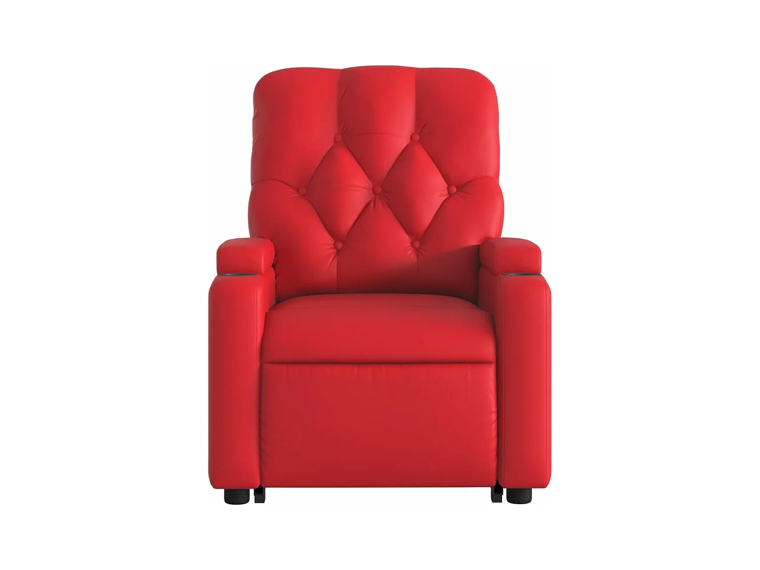 Fauteuil inclinable massant Rouge Similicuir