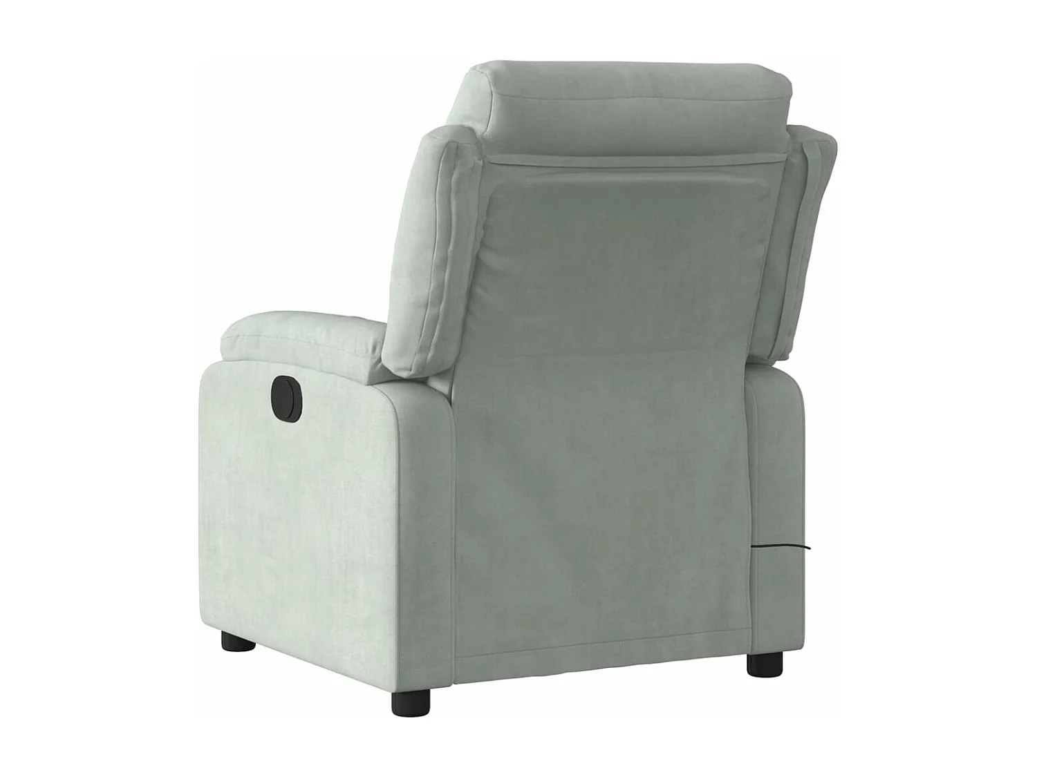 Fauteuil inclinable électrique massant gris clair velours