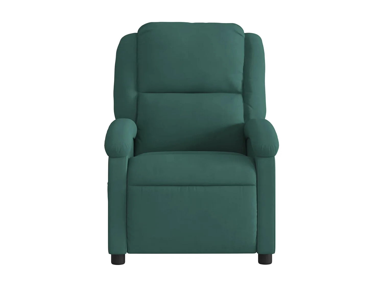 Sillón reclinable de masaje eléctrico terciopelo verde oscuro