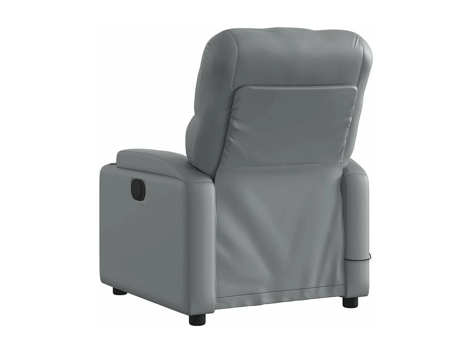 Fauteuil massant inclinable électrique gris similicuir