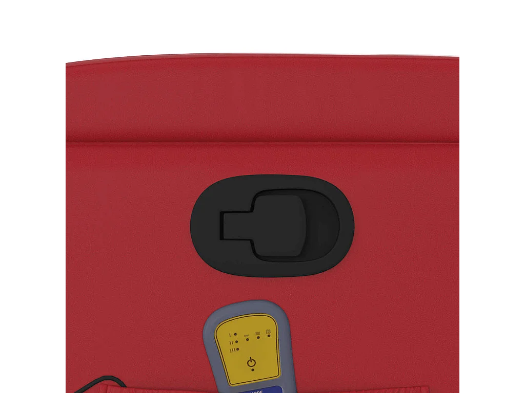 Fauteuil massant inclinable rouge similicuir