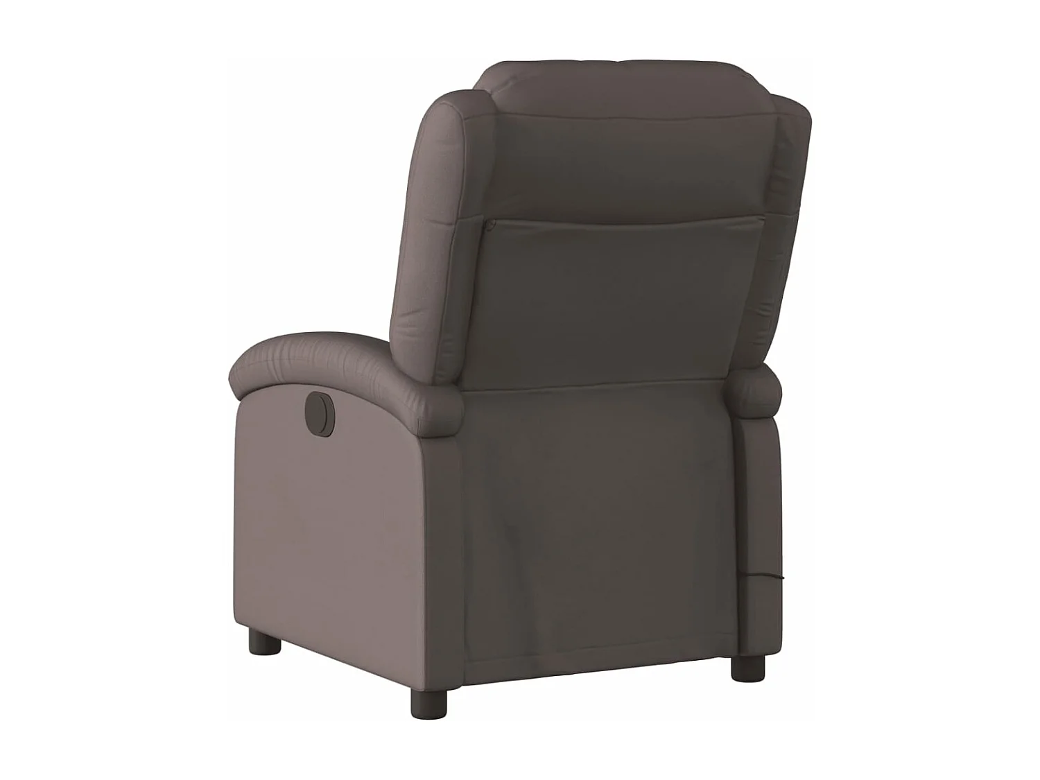 Fauteuil inclinable massant marron foncé cuir véritable