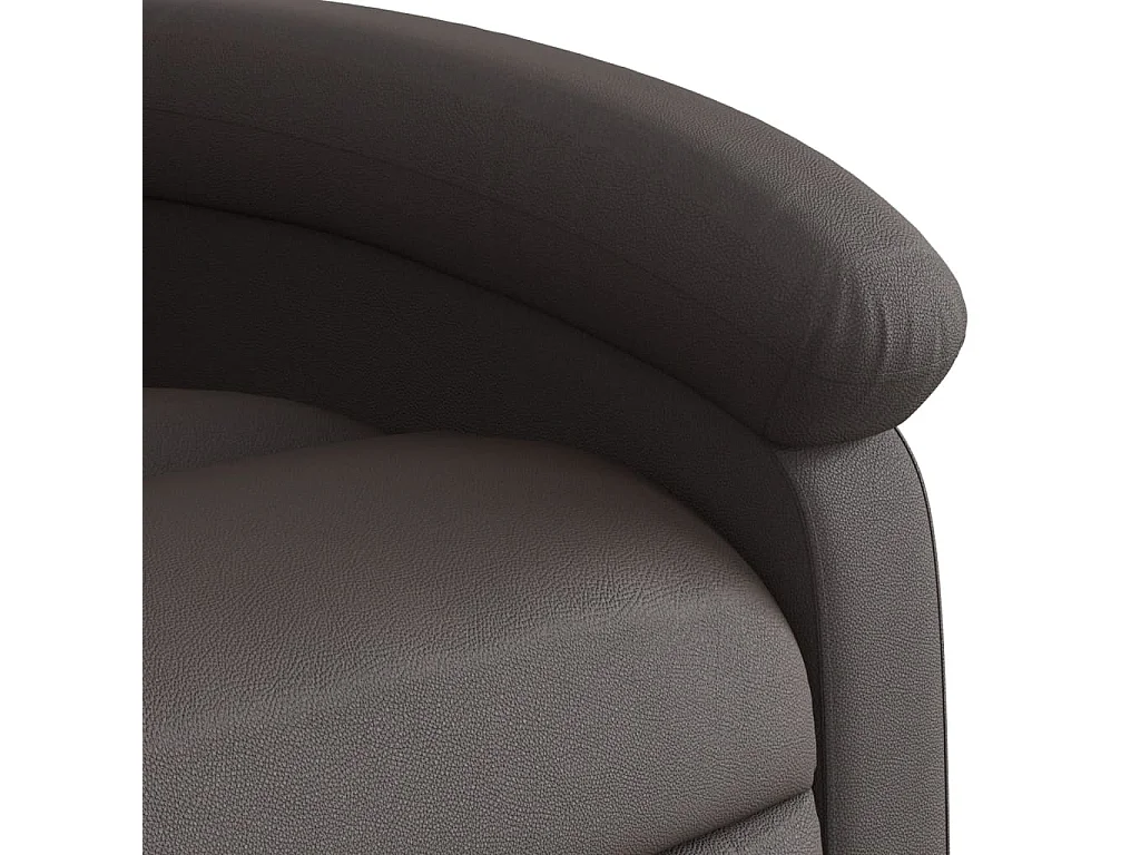 Fauteuil inclinable massant marron foncé cuir véritable