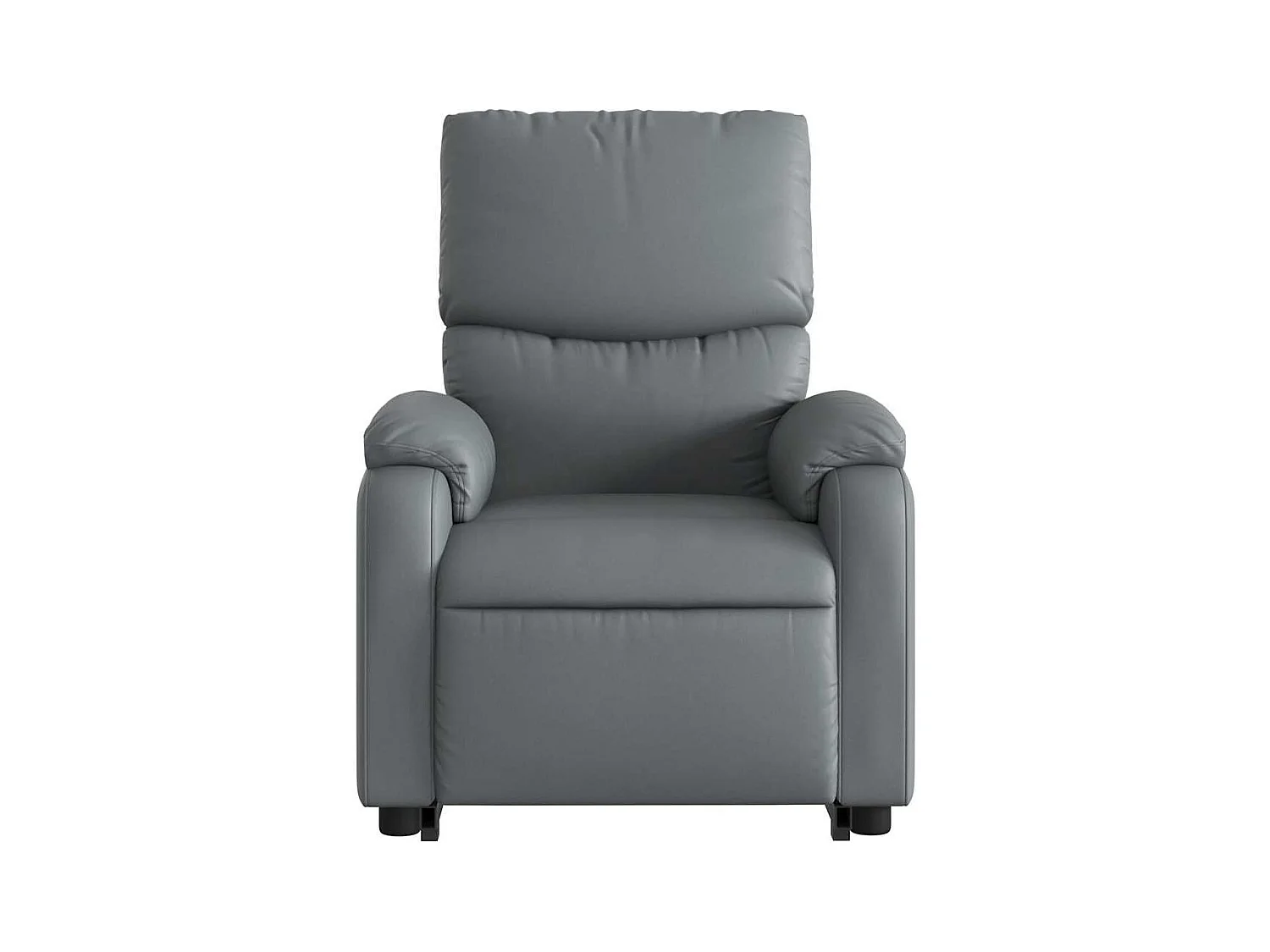 Sillón reclinable de masaje de pie cuero artificial gris